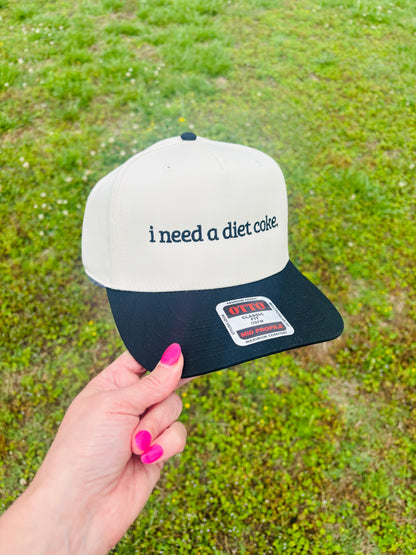 I Need a Diet Coke Trucker Hat with Adjustable Snap Back
