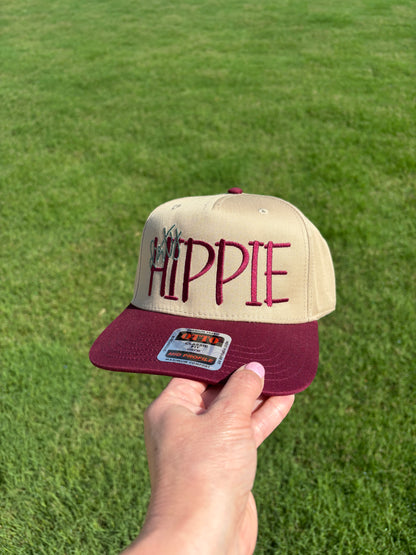 Dirty Hippie Front  Trucker Hat with Adjustable Snap Back