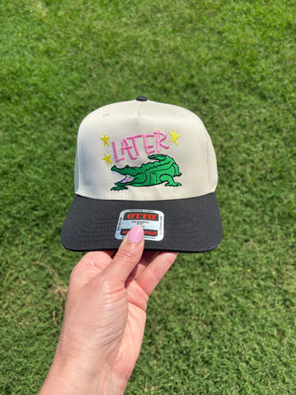 Later Gator |  Canvas Hat with Adjustable Snap Back