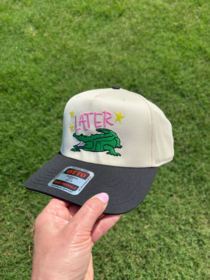 Later Gator |  Canvas Hat with Adjustable Snap Back