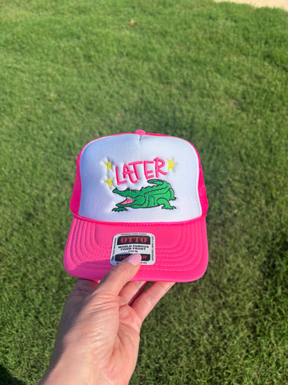 Later Gator |  Foam Front Trucker Hat with Adjustable Snap Back