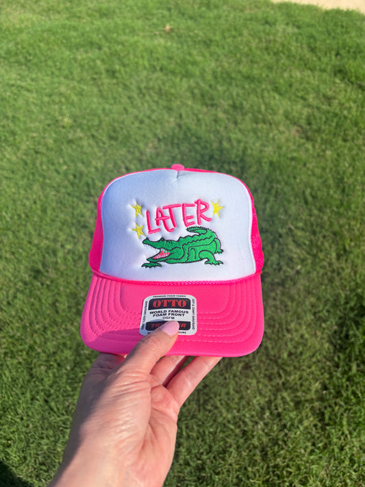 Later Gator |  Foam Front Trucker Hat with Adjustable Snap Back