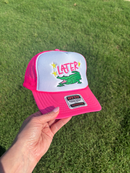 Later Gator |  Foam Front Trucker Hat with Adjustable Snap Back