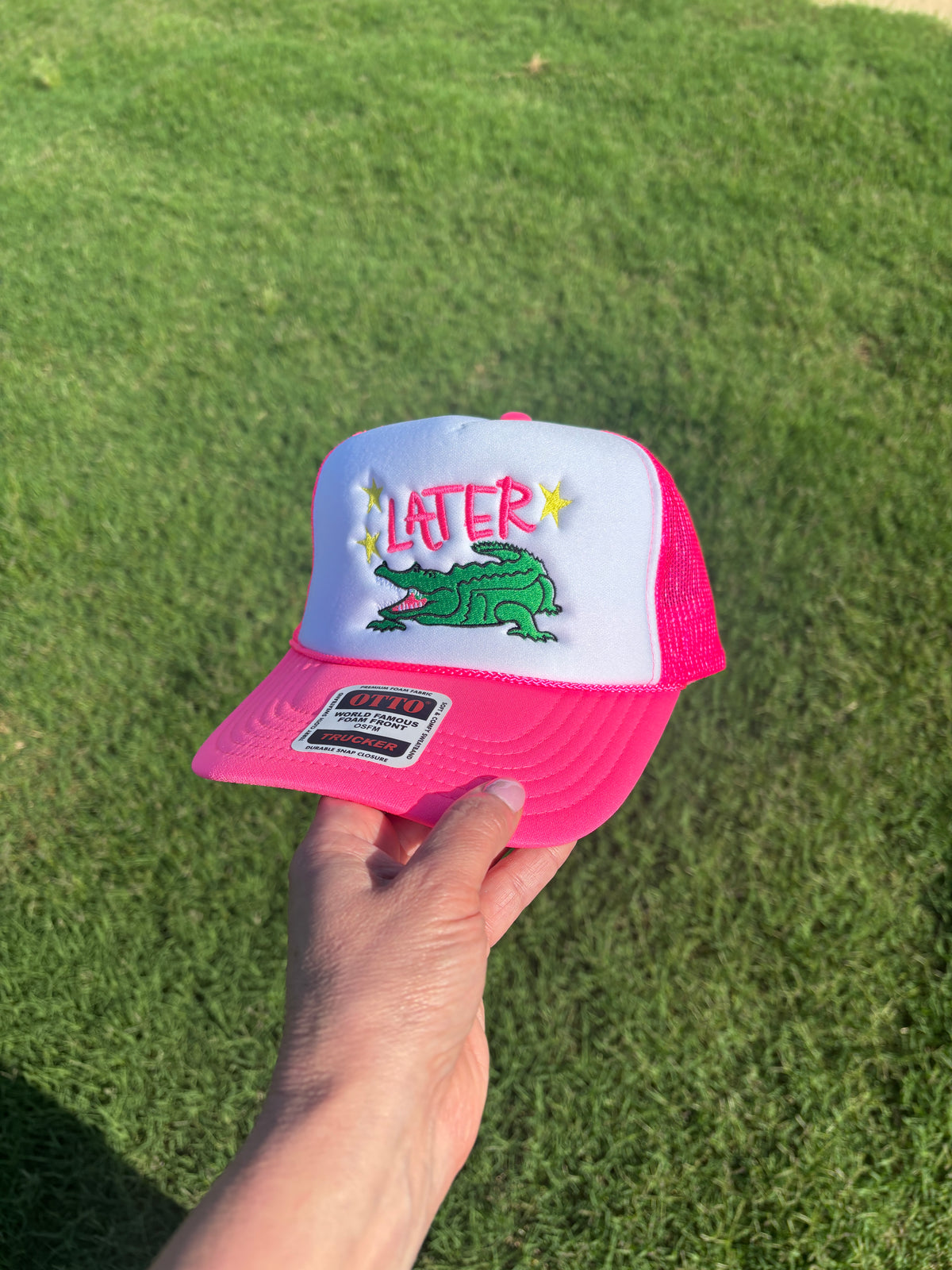 Later Gator |  Foam Front Trucker Hat with Adjustable Snap Back