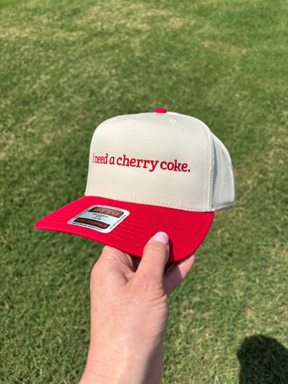 I Need a Cherry Coke Hat with Adjustable Snap Back