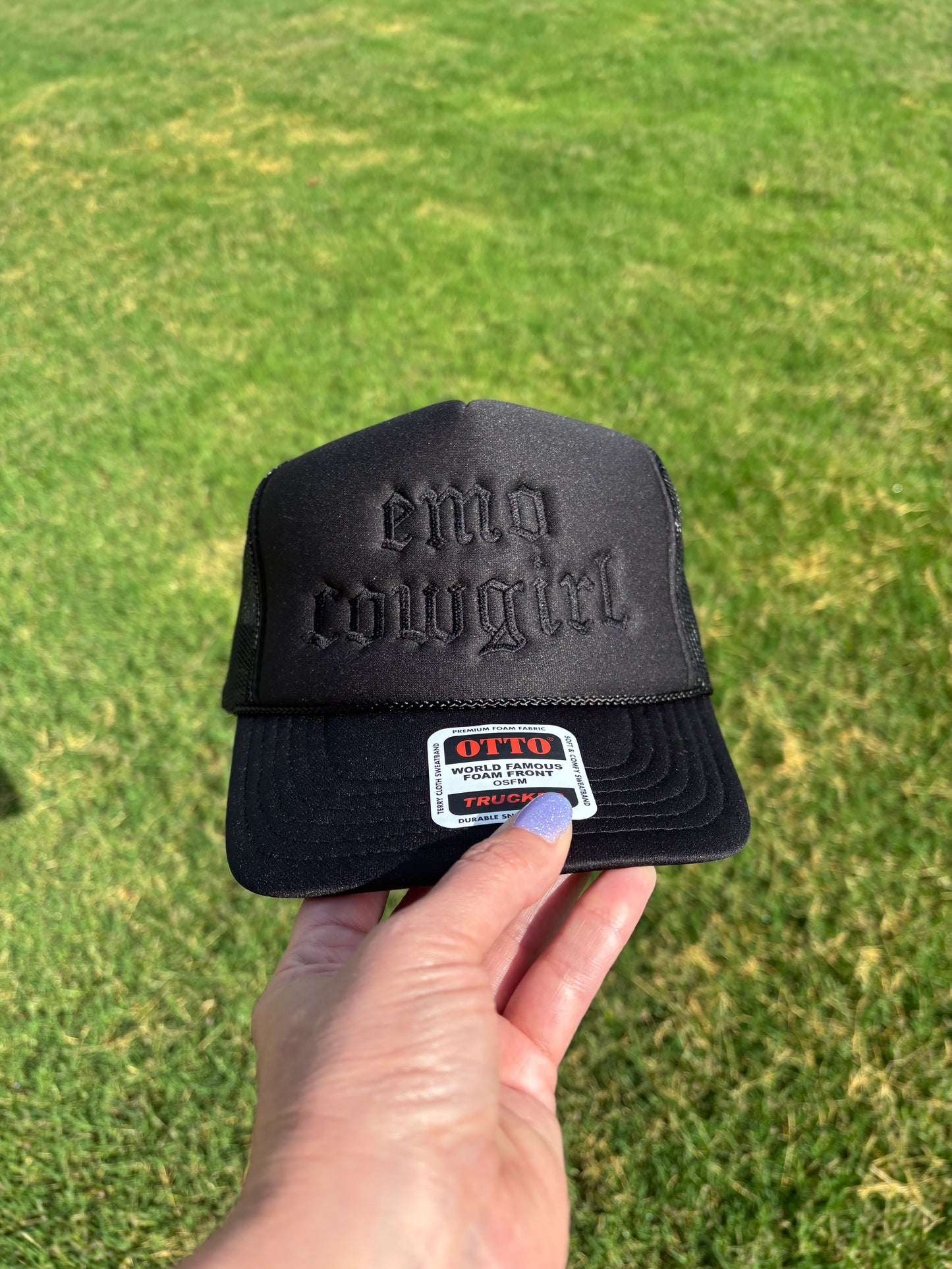 Emo Cowgirl Foam Front Trucker Hat with Adjustable Snap Back
