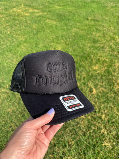 Emo Cowgirl Foam Front Trucker Hat with Adjustable Snap Back