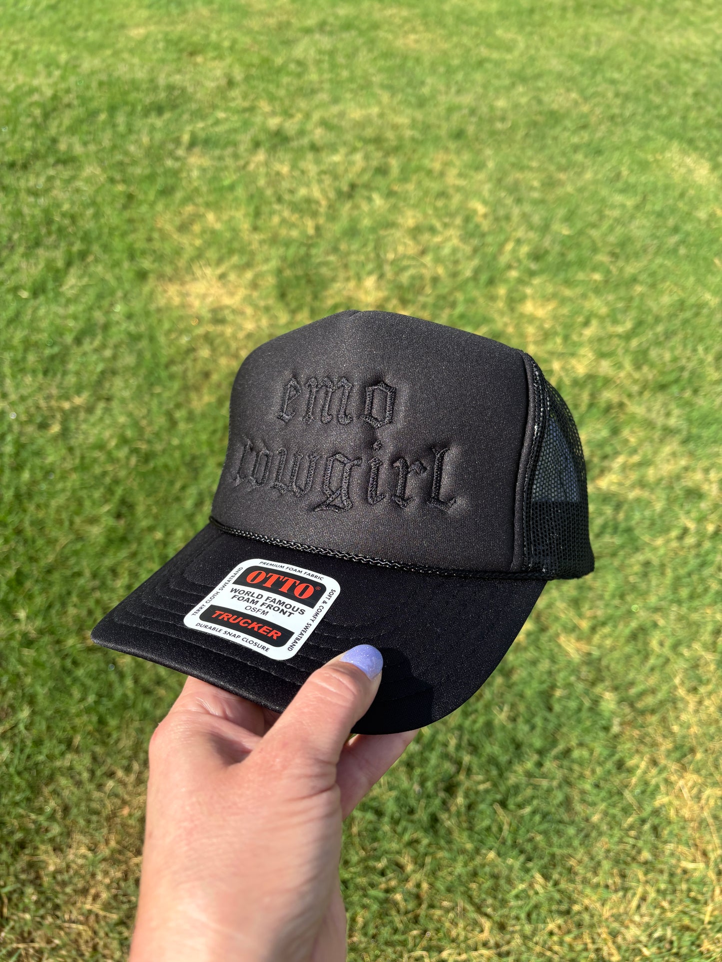 Emo Cowgirl Foam Front Trucker Hat with Adjustable Snap Back