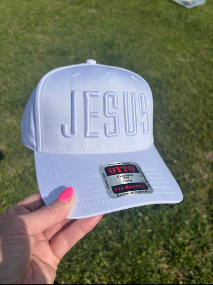 Jesus 3D Puff Any Color Embroidery SnapBack Hat Ball Cap