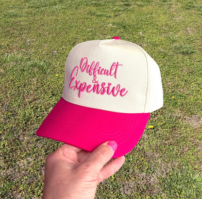 Difficult and Expensive Embroidered Ball Cap  Adjustable Snap Back Hat