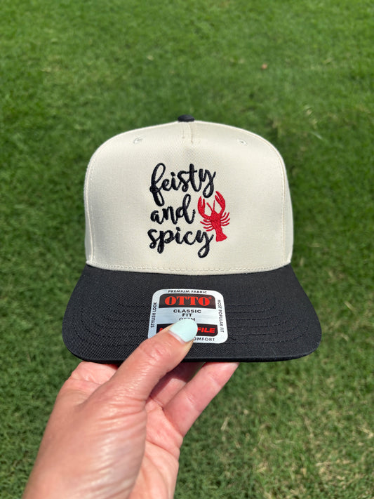 Fiesty and Spicy Ball Cap Adjustable Snap Back Crawfish Hat