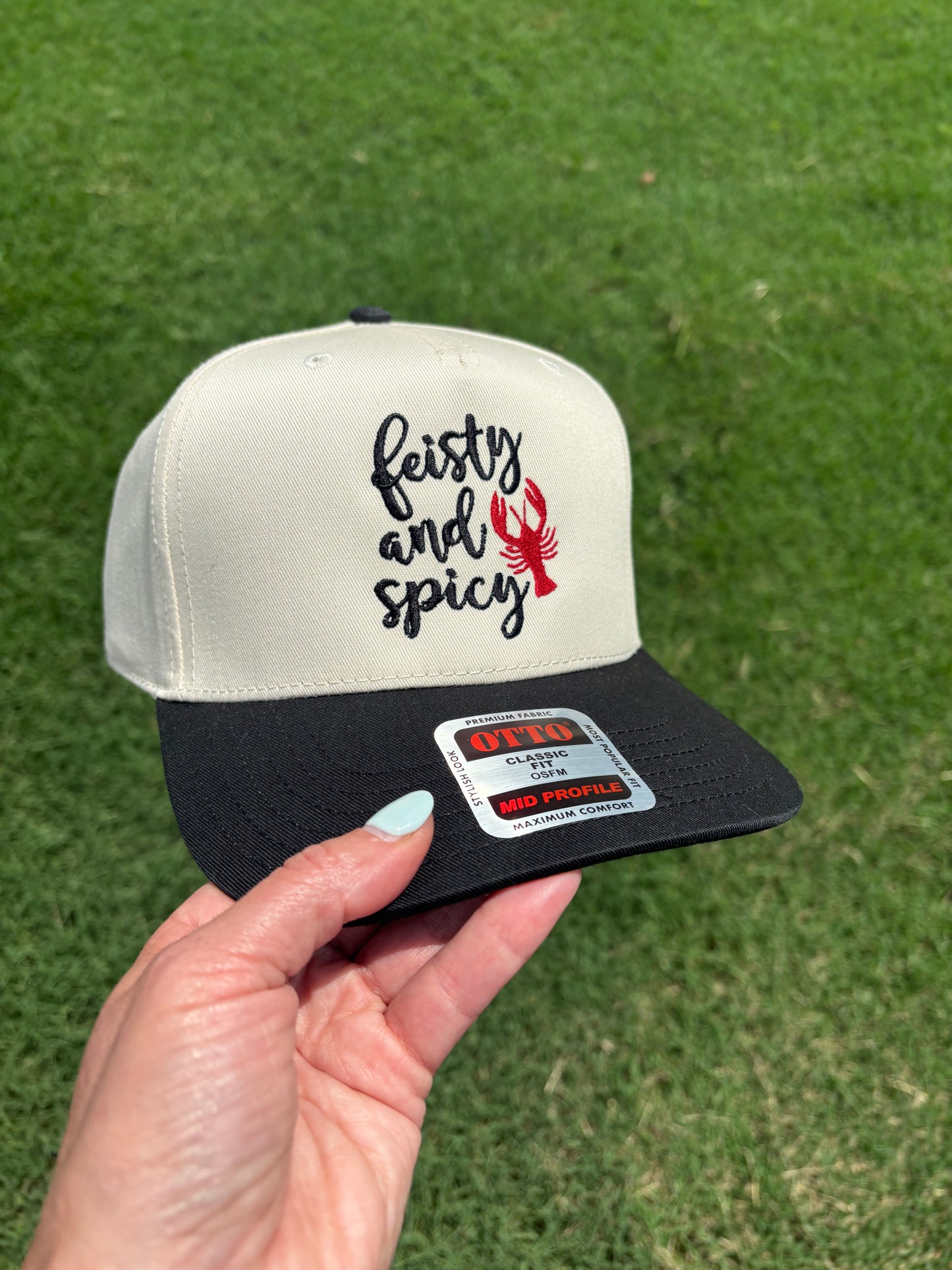 Fiesty and Spicy Ball Cap Adjustable Snap Back Crawfish Hat