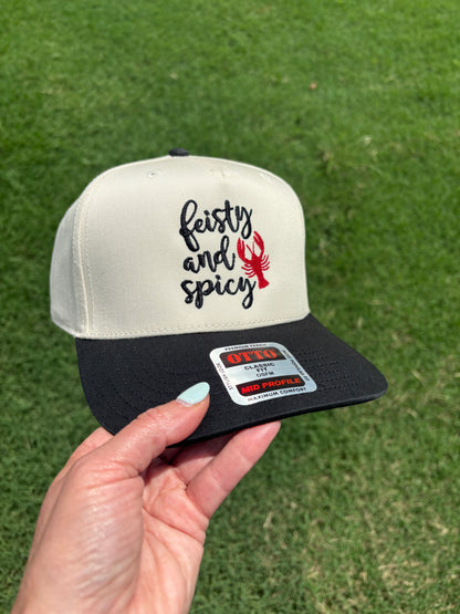 Fiesty and Spicy Ball Cap Adjustable Snap Back Crawfish Hat