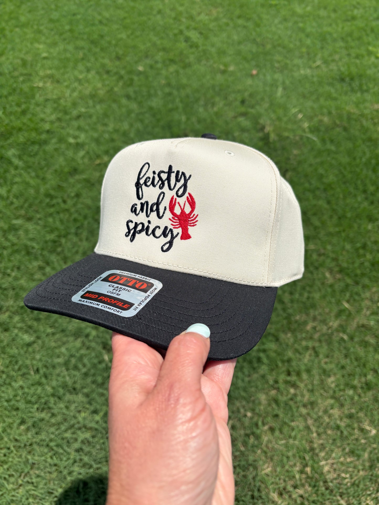 Fiesty and Spicy Ball Cap Adjustable Snap Back Crawfish Hat