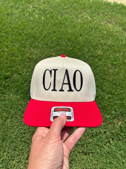 Ciao Ball Cap with Adjustable Snap Back Any Color