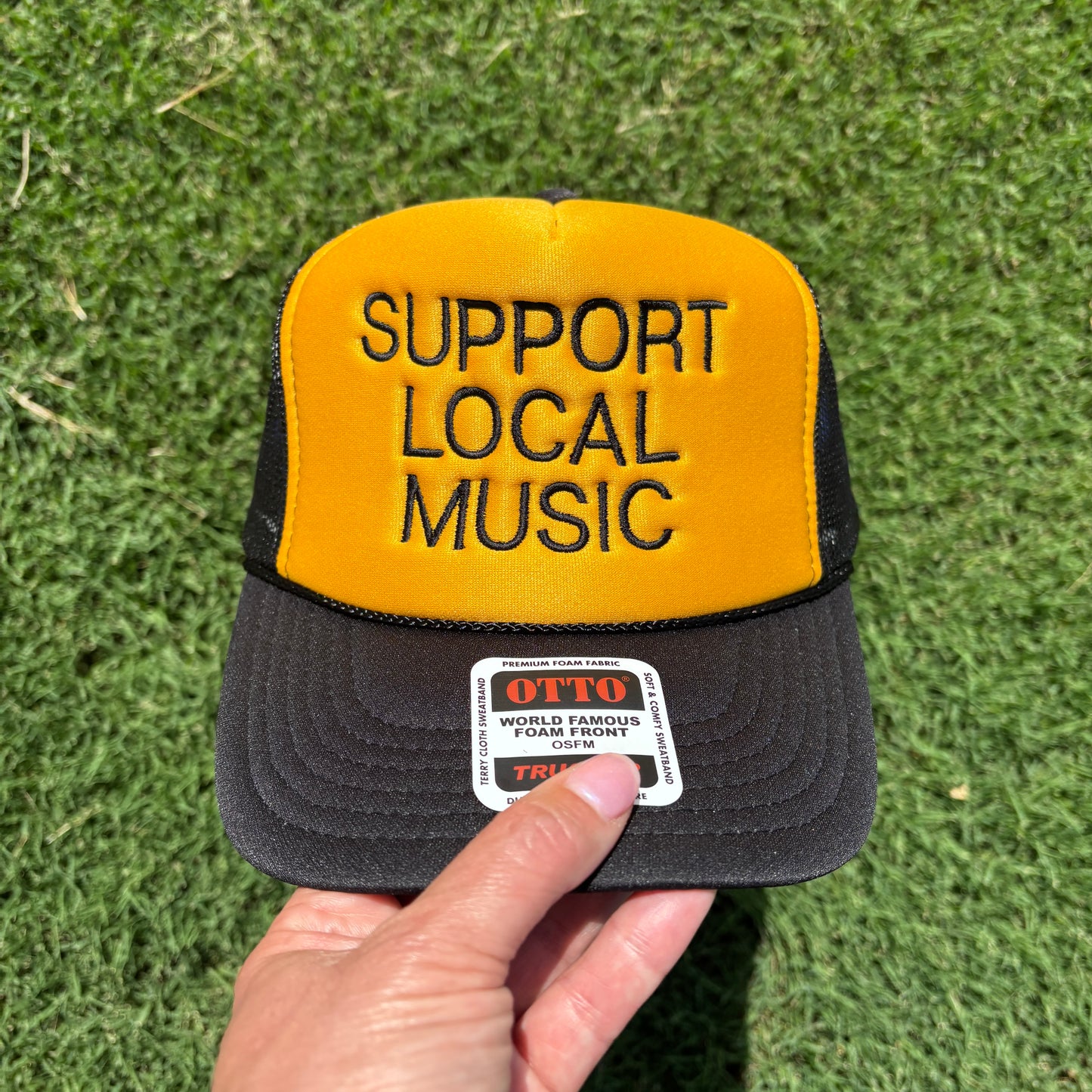 Support Local Music Trucker Hat Embroidered Snapback