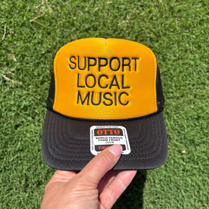 Support Local Music Trucker Hat Embroidered Snapback
