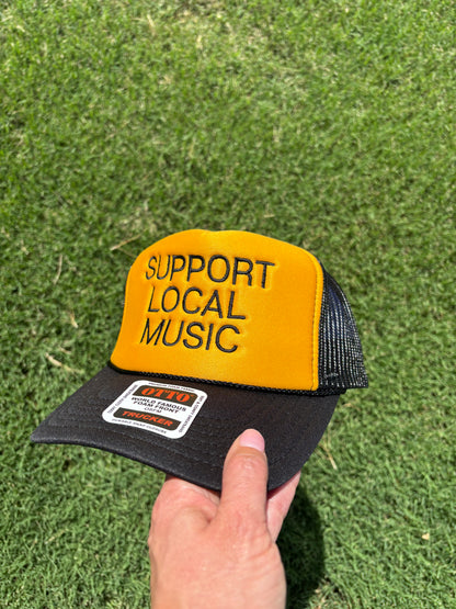 Support Local Music Trucker Hat Embroidered Snapback