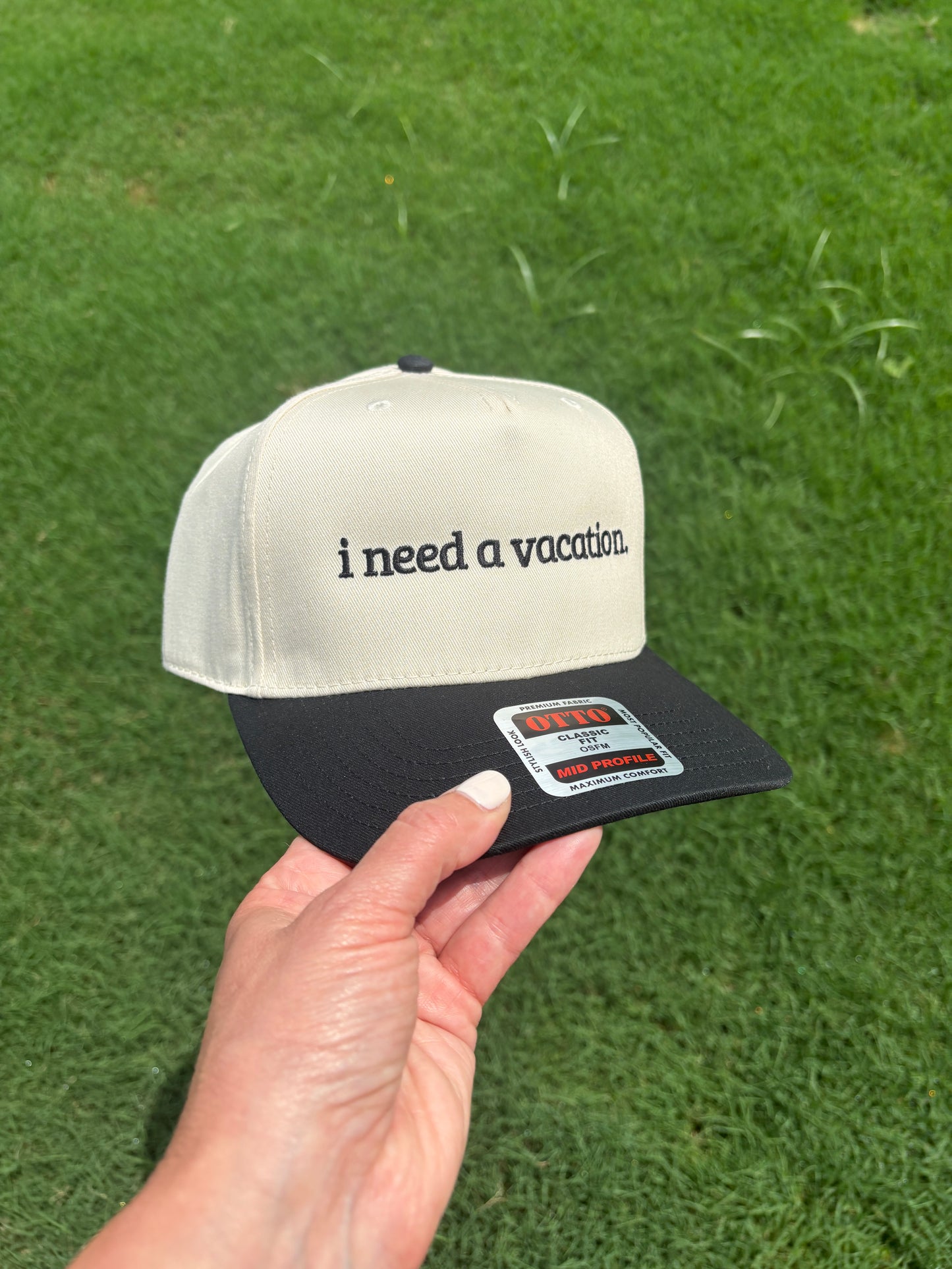 I Need a Vacation Trucker Hat with Adjustable Snap Back