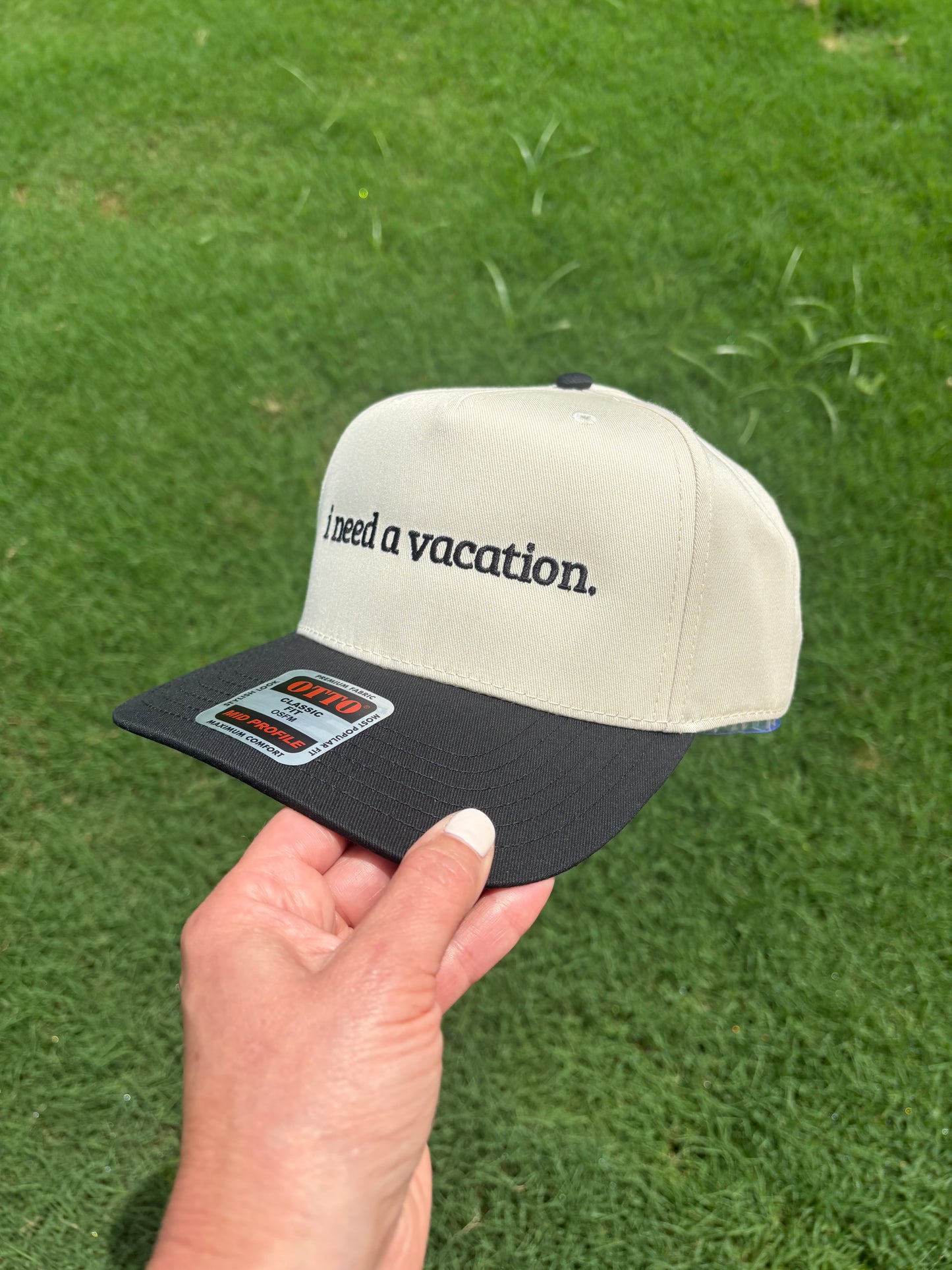 I Need a Vacation Trucker Hat with Adjustable Snap Back