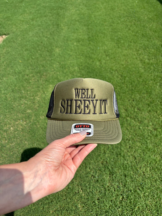 Well Sheeyit Custom Embroidered Trucker Snapback - Choose Hat Style, Color