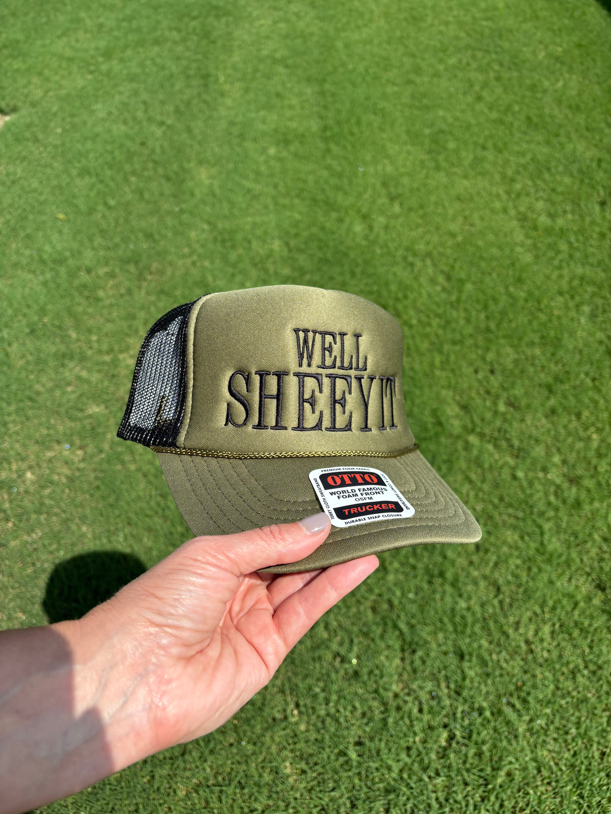 Well Sheeyit Custom Embroidered Trucker Snapback - Choose Hat Style, Color