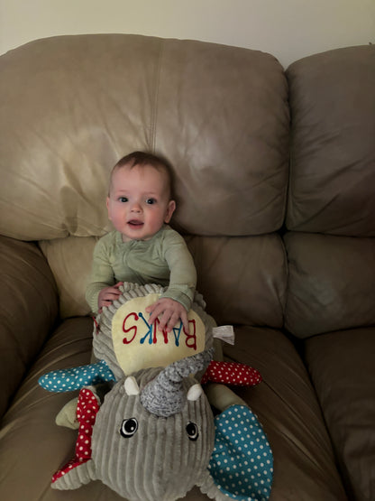 Cubbies Sensory Elephant Your Name Custom Embroidered