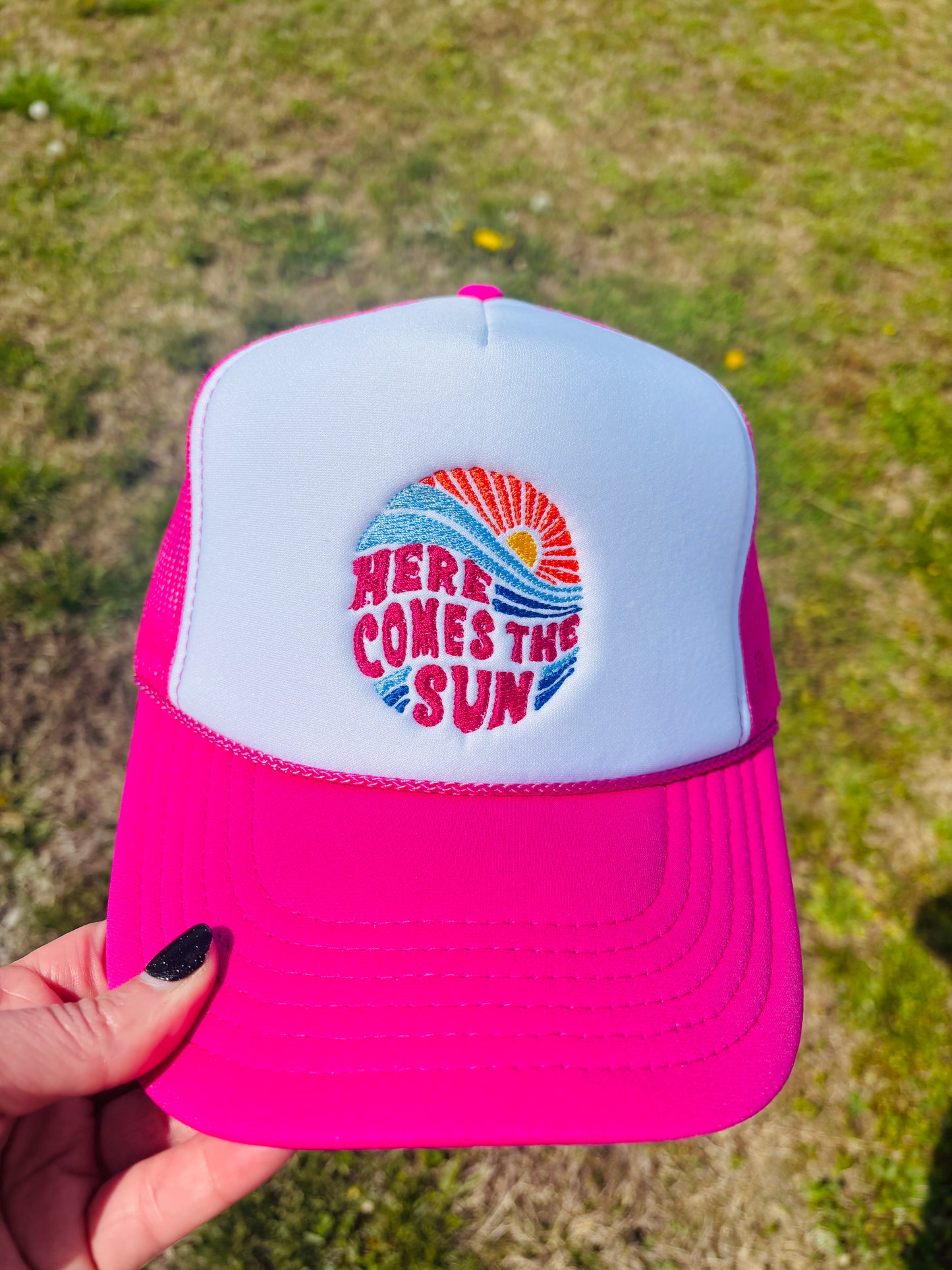 Here Comes the Sun Foam Front Ball Cap with Adjustable Snap Back
