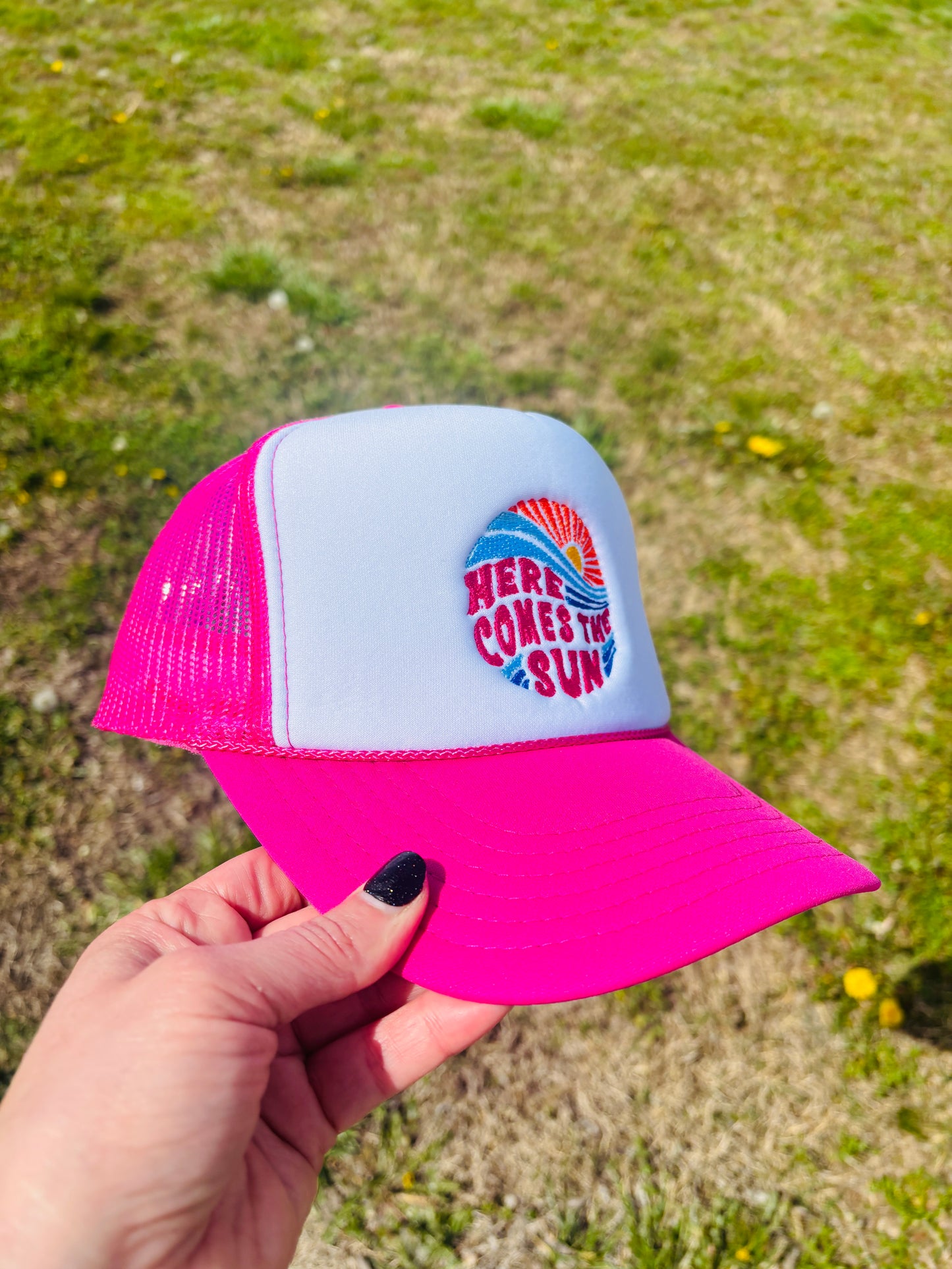 Here Comes the Sun Foam Front Ball Cap with Adjustable Snap Back