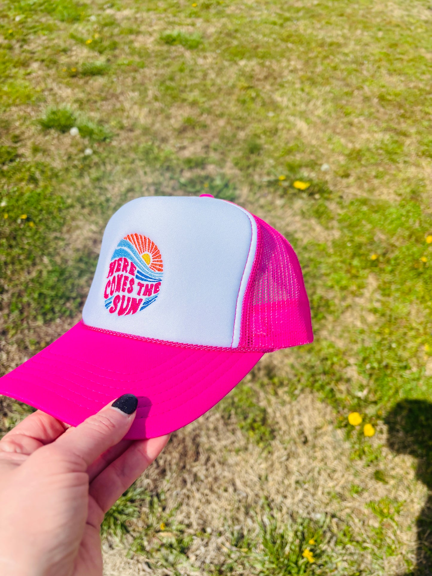 Here Comes the Sun Foam Front Ball Cap with Adjustable Snap Back