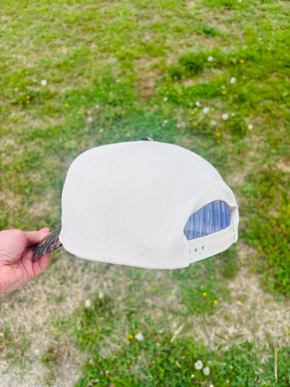 Embroidered Mommin' Ball Cap with Leopard Print Bill  Adjustable Snap Back
