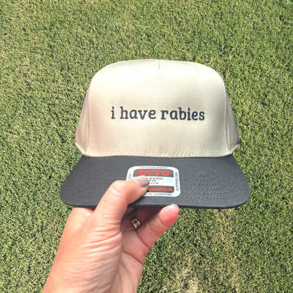 I Have Rabies Trucker Hat with Adjustable Snap Back