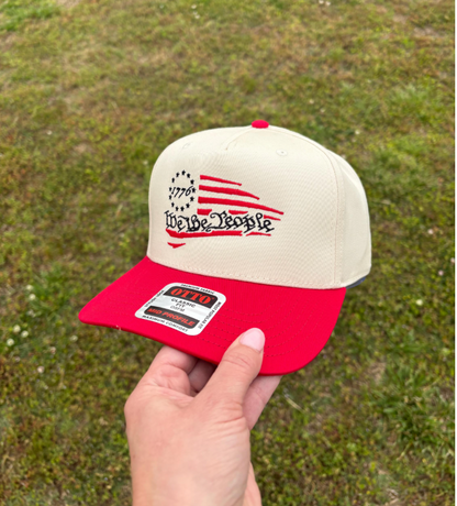 We the People American Flag Hat with Adjustable Snap Back