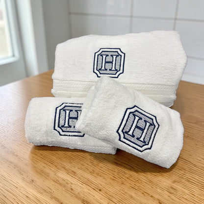 Monogram Letter Embroidered Towel or Towel Set Perfect Personalized Wedding Gift Embroidered Wedding Gift Bridal Shower Gift