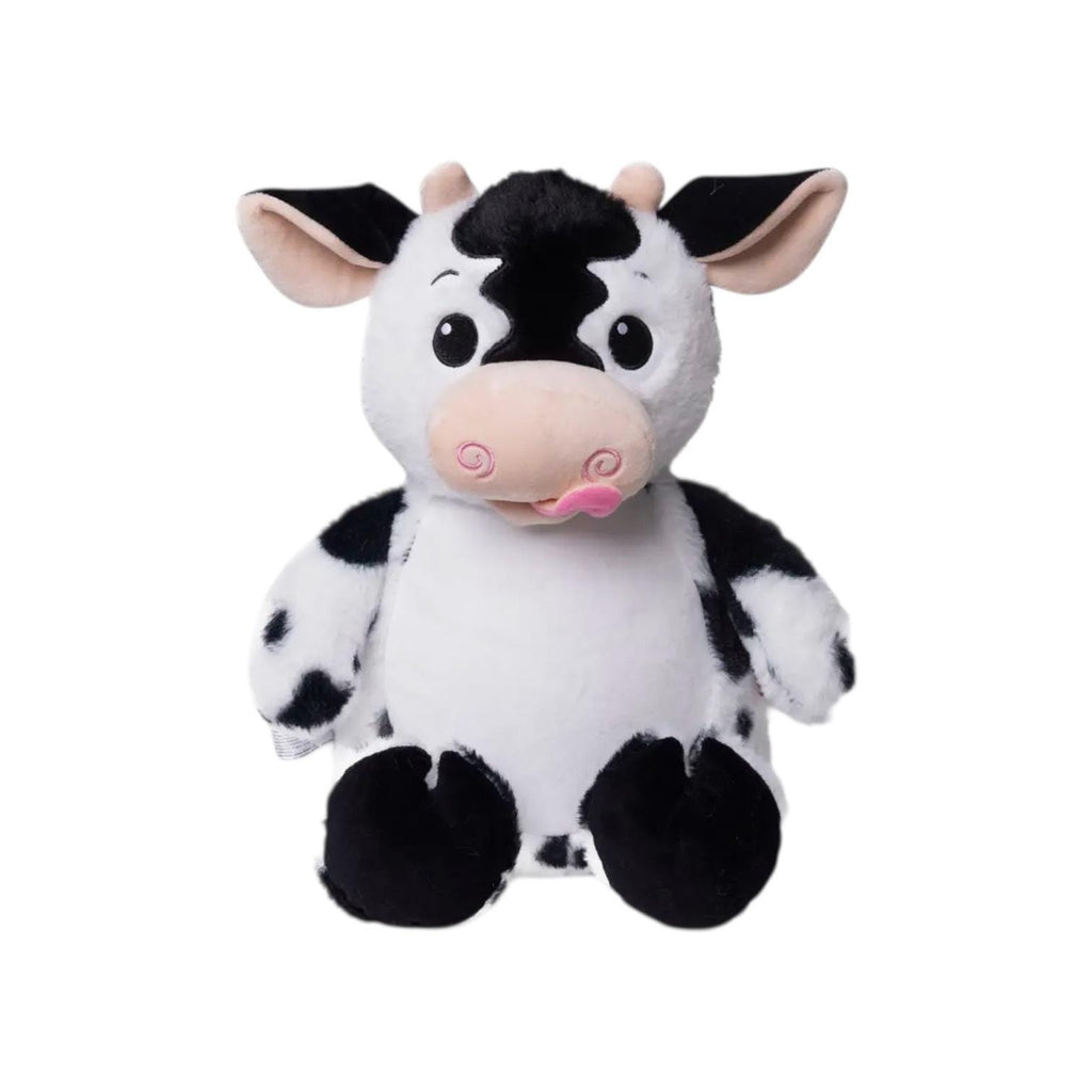 Cubbies Personalized Holstein Cow Stuffed Animal with Removable Cover Custom Embroidered Name on Belly