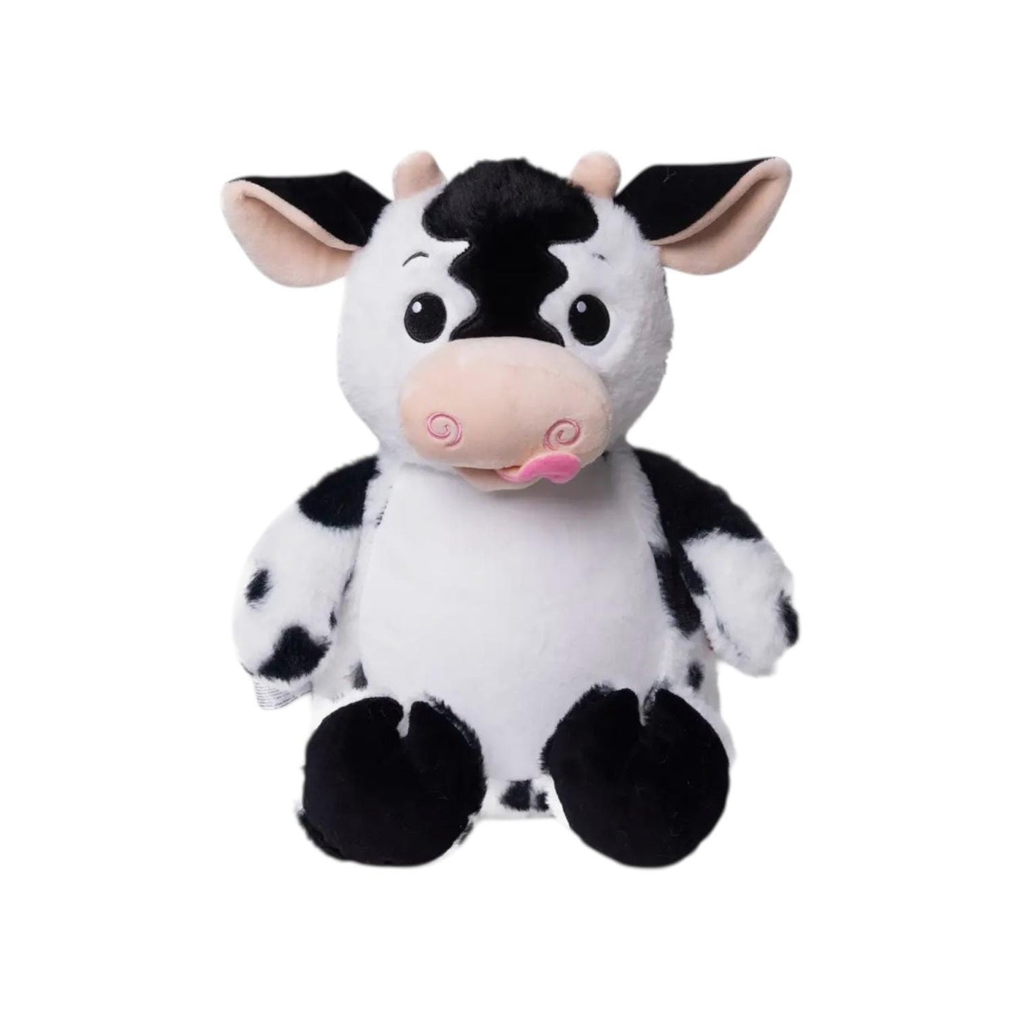 Cubbies Personalized Holstein Cow Stuffed Animal with Removable Cover Custom Embroidered Name on Belly