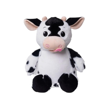 Cubbies Personalized Holstein Cow Stuffed Animal with Removable Cover Custom Embroidered Name on Belly