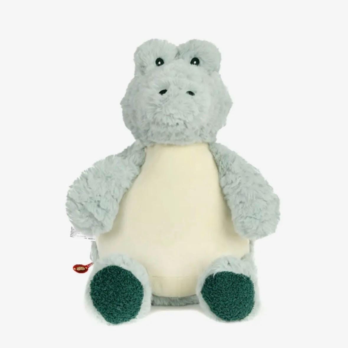 Personalized Alligator Stuffed Animal with Removable Cover Custom Embroidered Name