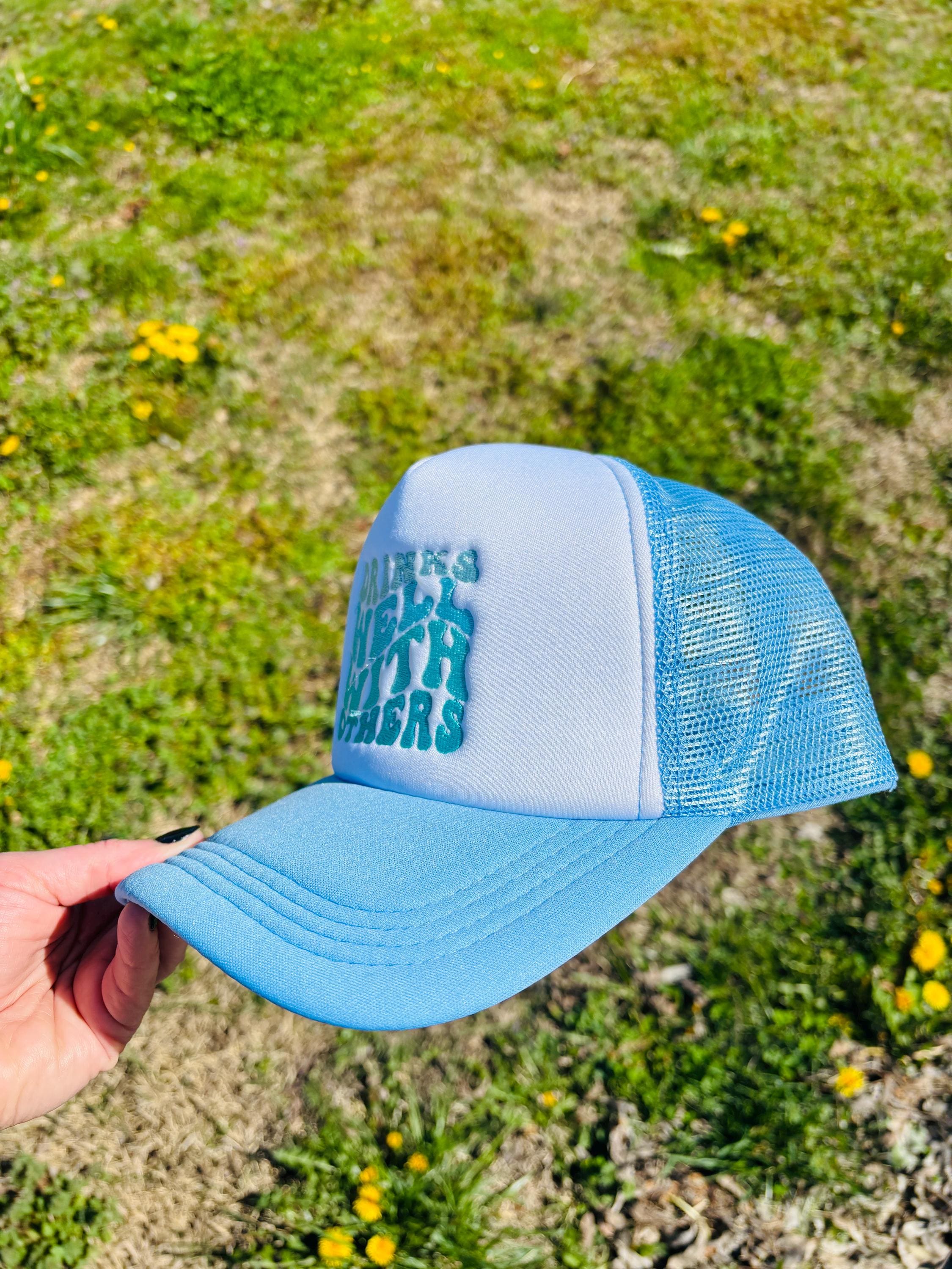 Drinks Well With Others Foam Front Ball Cap with Adjustable Snap Back