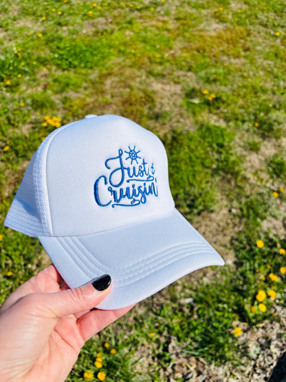 Just Cruising Foam Front Trucker Cap with Adjustable Snap Back
