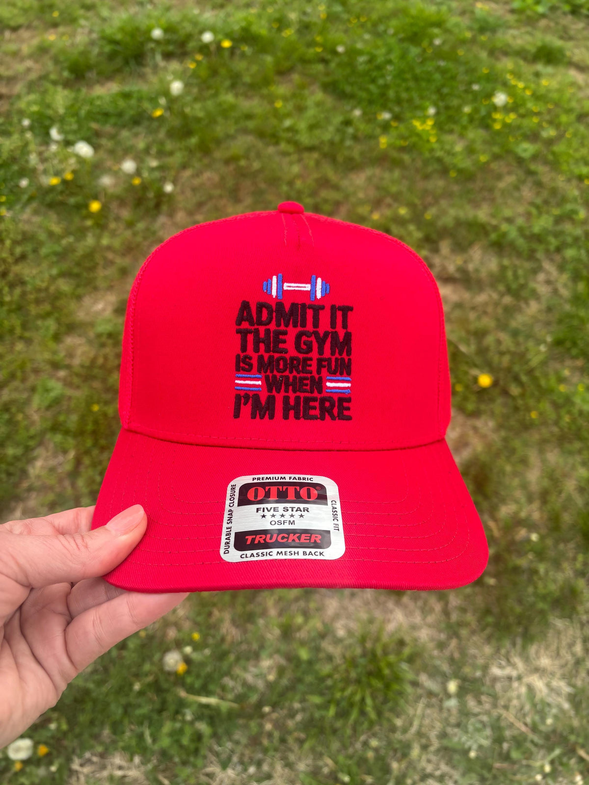 Admit It the Gym is More Fun When Im Here SnapBack Trucker Hat Ball Cap