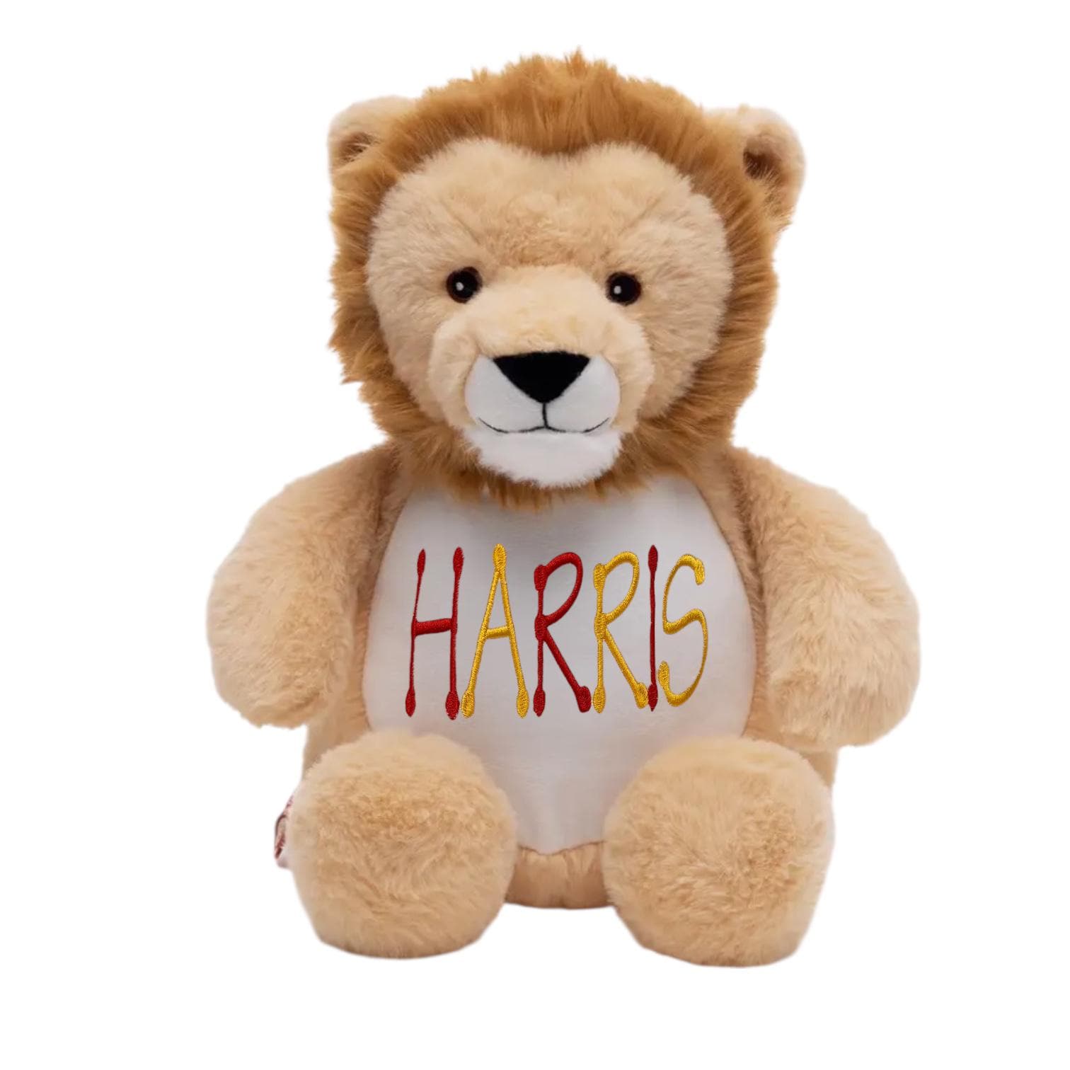 Personalized Lion Stuffed Animal with Removable Cover Custom Embroidered Name