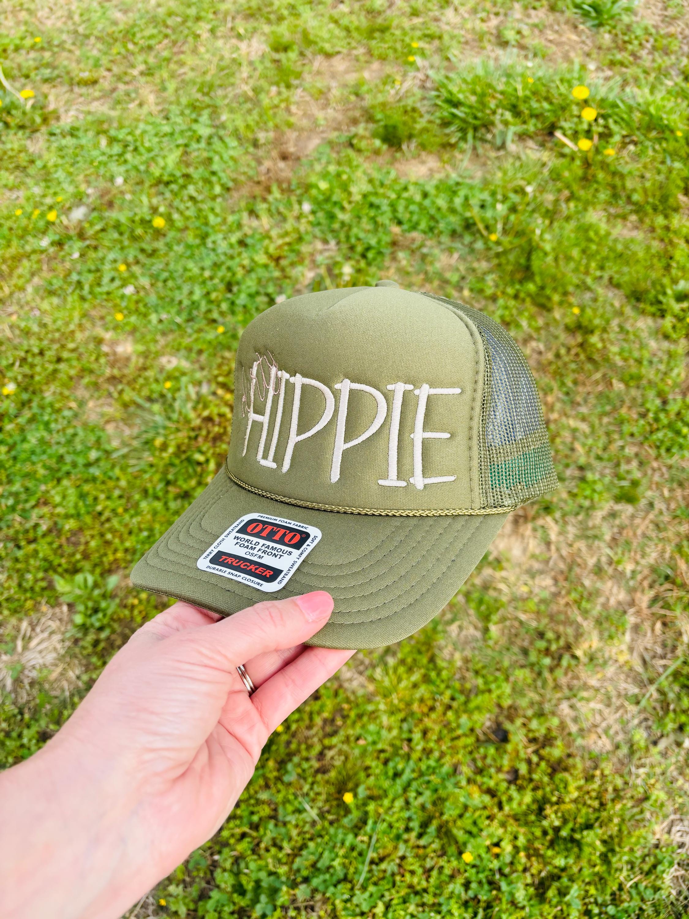 Choose Your Hat Style Hippie or Dirty Hippie Foam Front Rope Trucker Hat with Adjustable Snap Back
