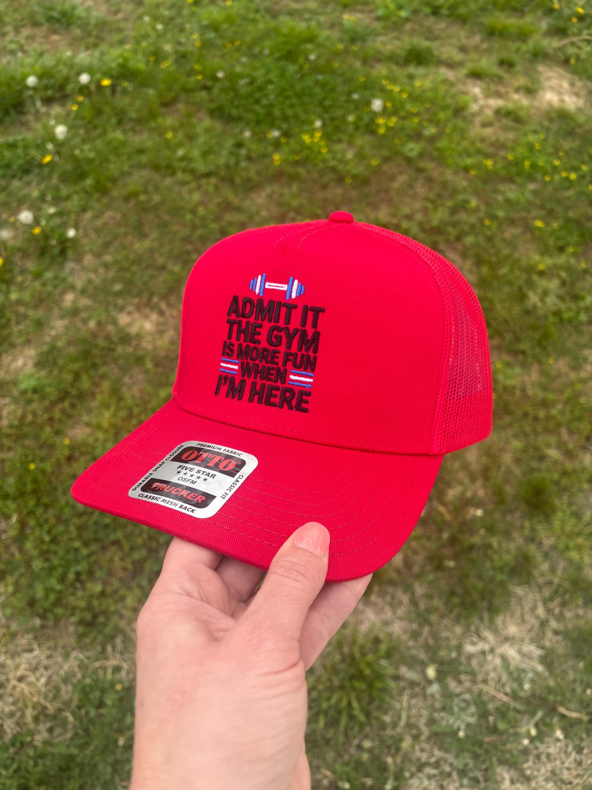 Admit It the Gym is More Fun When Im Here SnapBack Trucker Hat Ball Cap