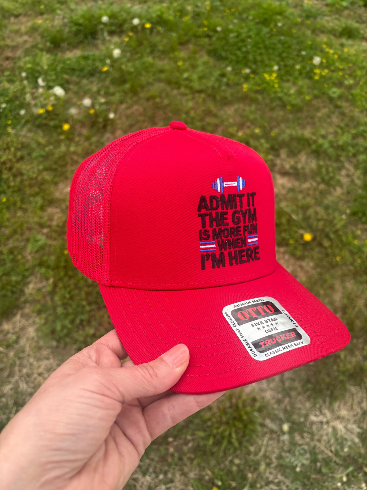 Admit It the Gym is More Fun When Im Here SnapBack Trucker Hat Ball Cap