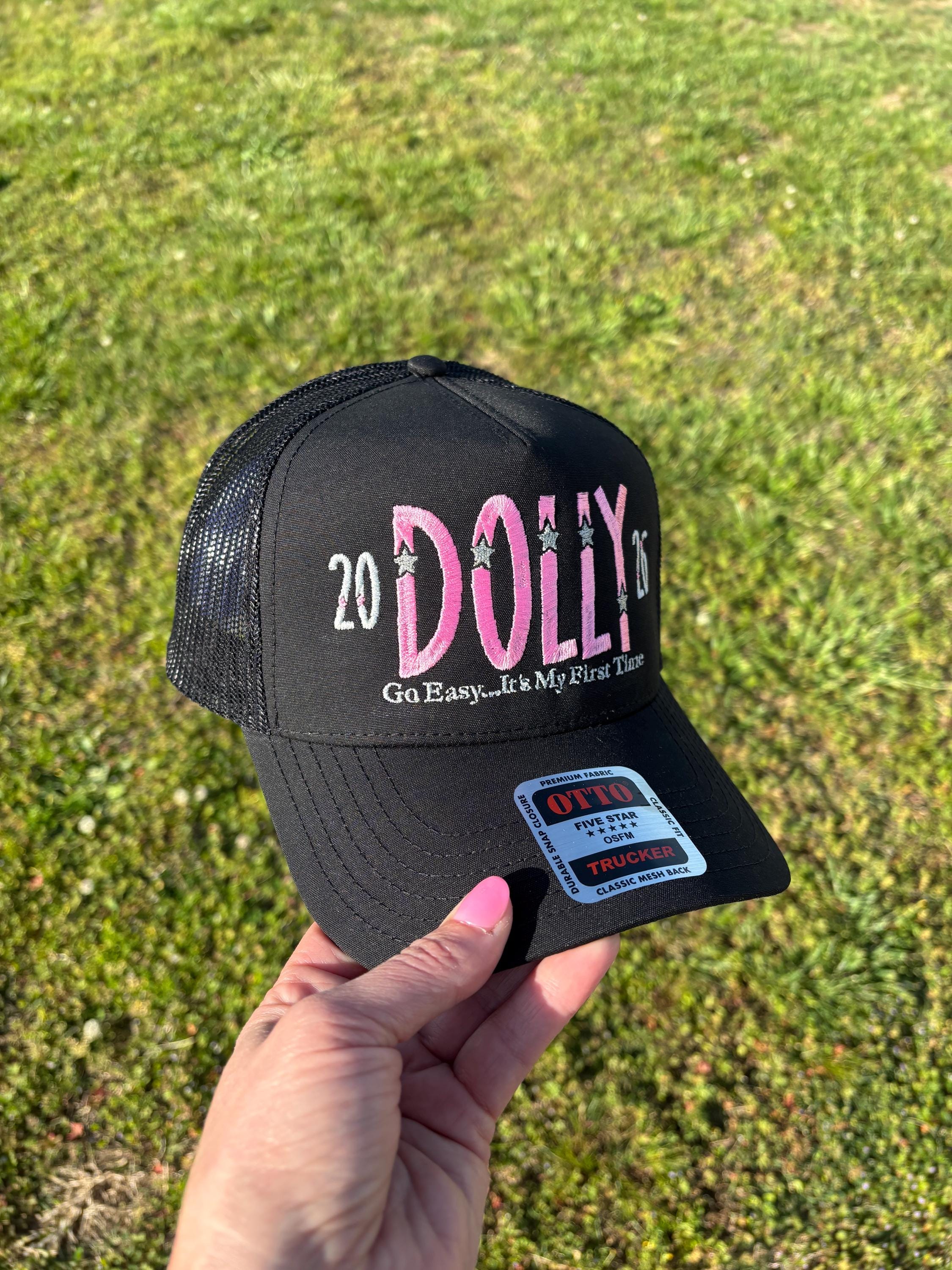 Choose Your Hat Style Dolly Trucker Hat with Adjustable Snap Back