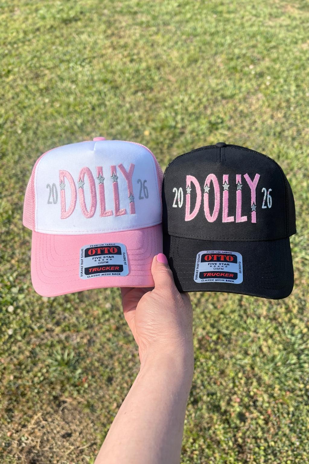 Choose Your Hat Style Dolly Trucker Hat with Adjustable Snap Back