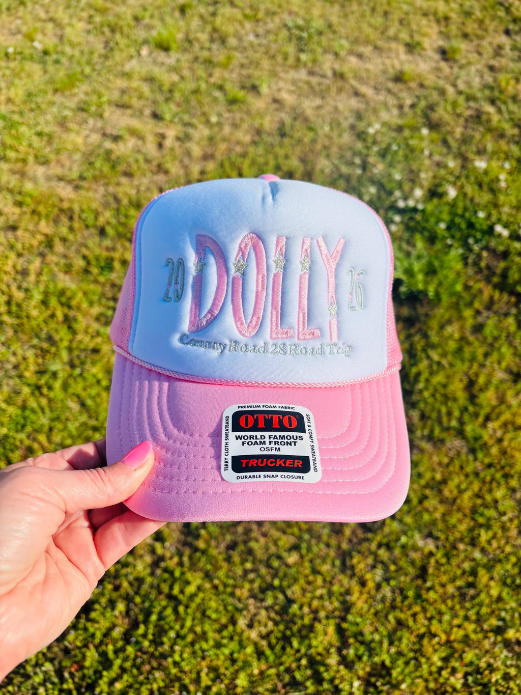 Choose Your Hat Style Dolly Trucker Hat with Adjustable Snap Back
