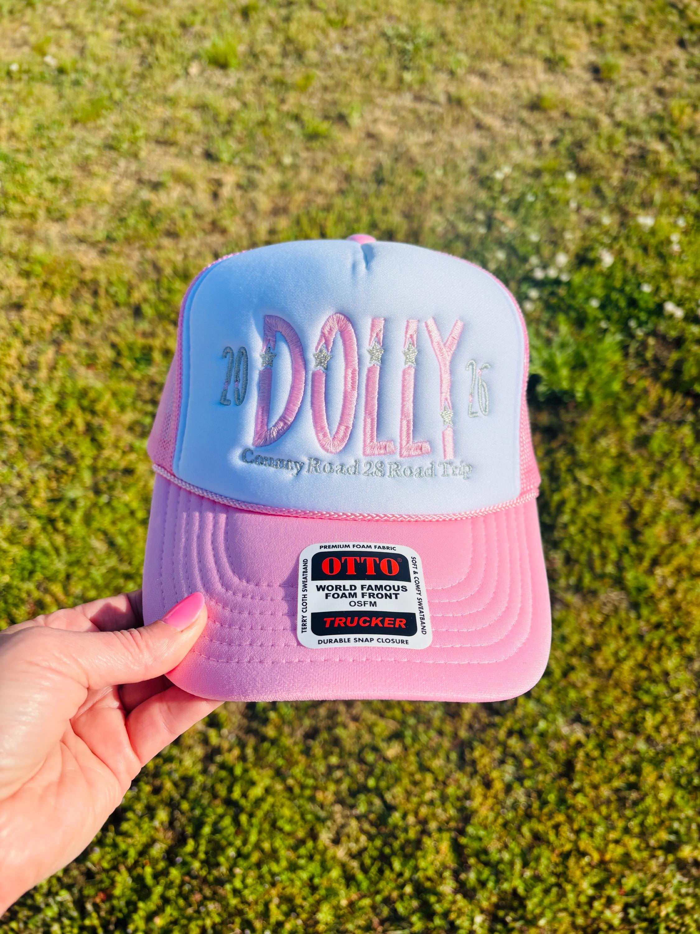 Choose Your Hat Style Dolly Trucker Hat with Adjustable Snap Back