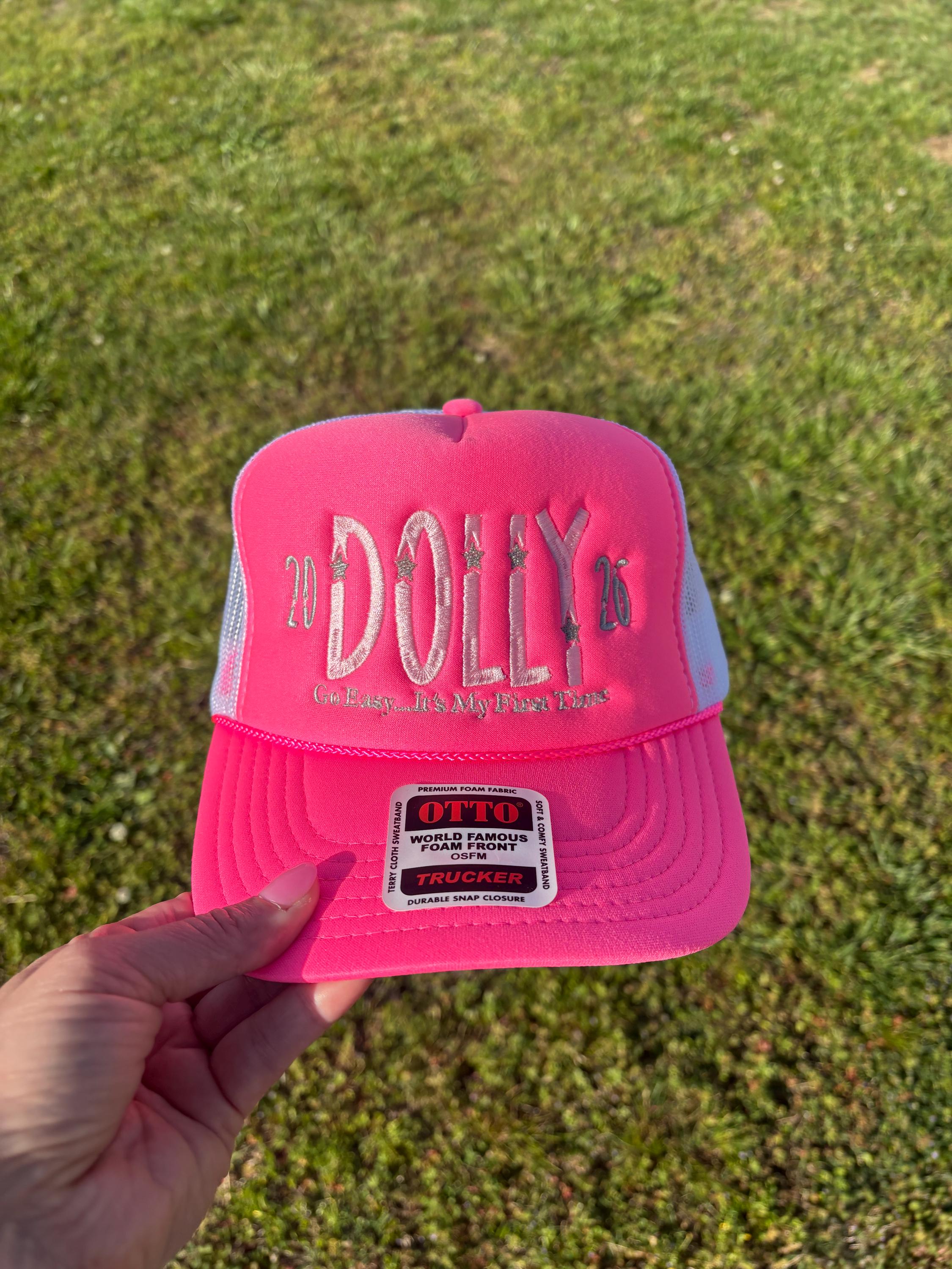 Choose Your Hat Style Dolly Trucker Hat with Adjustable Snap Back